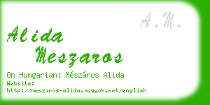 alida meszaros business card